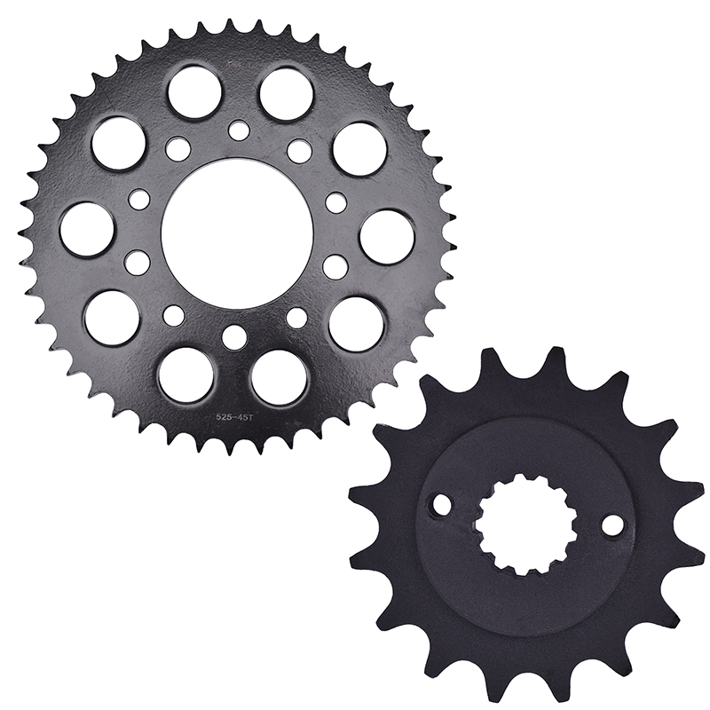 Motorcycle Gear Japan - Łańcuch motocyklowy 525, zębatka przednia 15T,