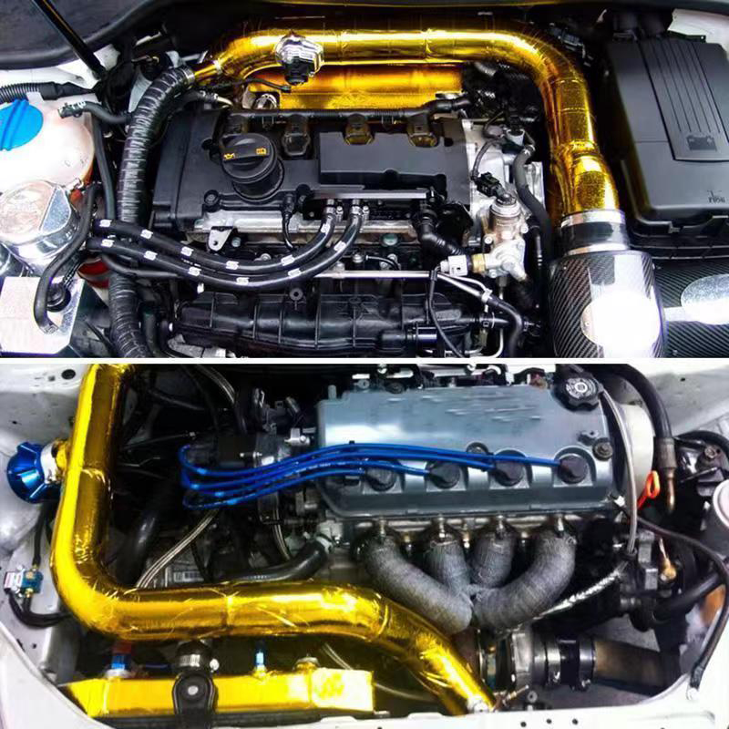 1m 5m 10m Złota samochodowa mo – Exhaust Wrap Titanium recenzja i cena